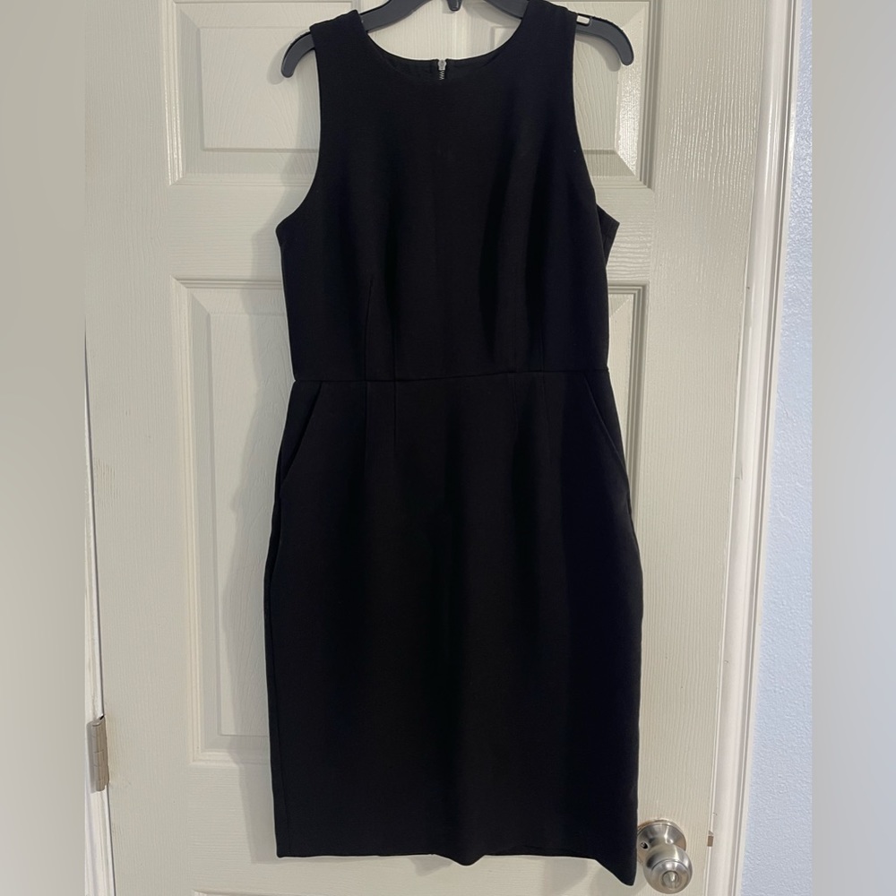 Ann Taylor Loft Black Midi Dress
